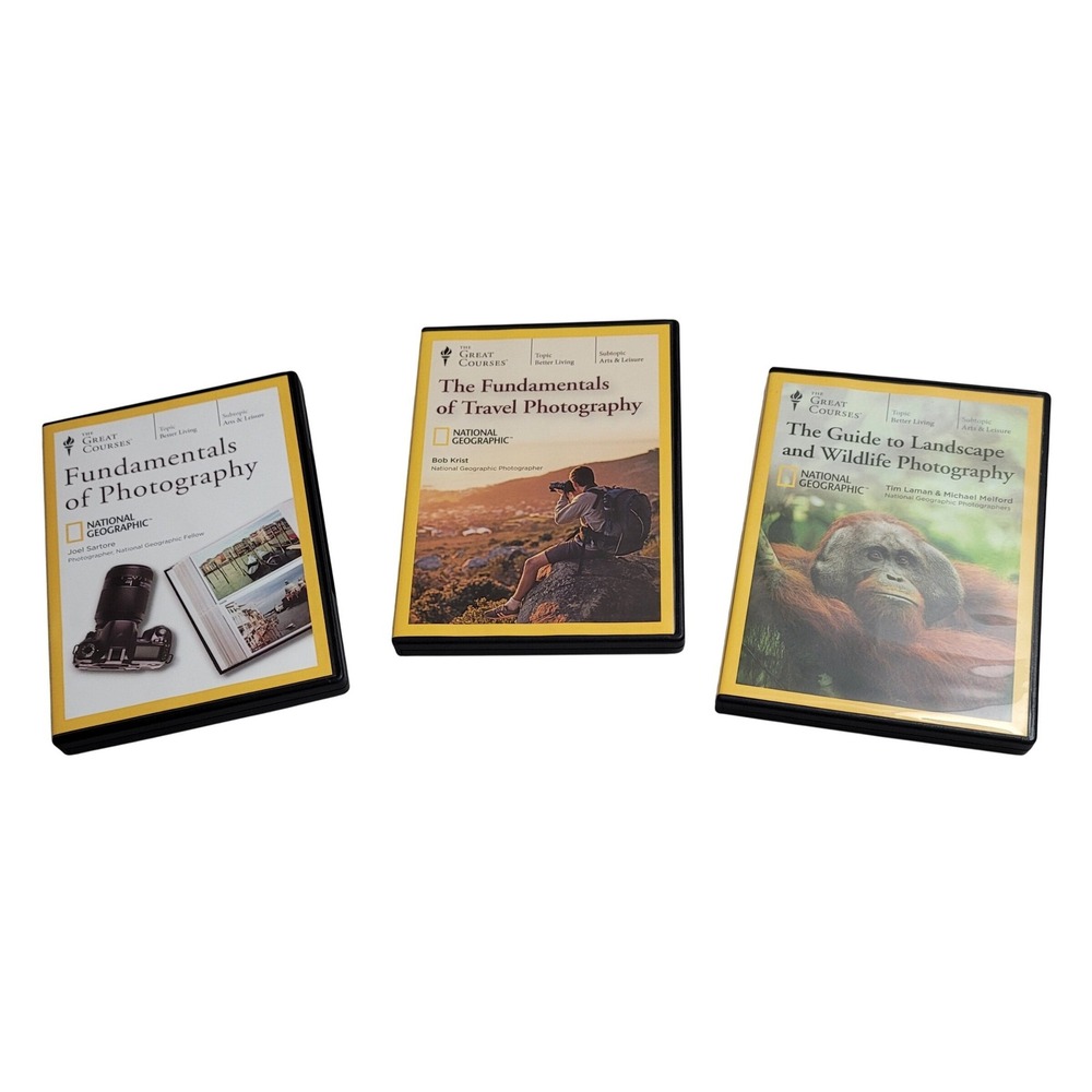 The Great Courses National Geographic Photography DVD Bundle 3 Sets 12 Discs EX